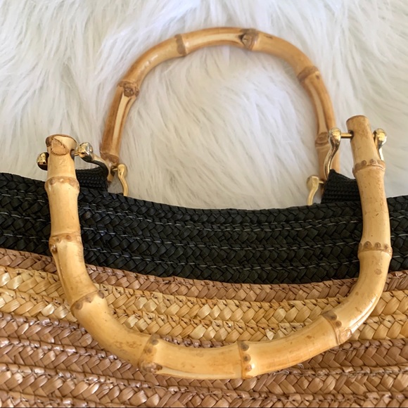 Sonoma Rattan Bamboo Handle Purse - Picture 4 of 16